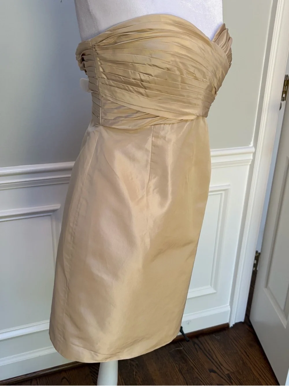 J. Crew Kristin Strapless Silk Taffeta Cocktail Dress Sz 8p